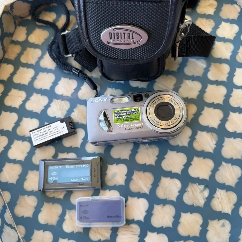 Sony Cyber-shot DSC-P10 Compact Digital Camera Silver 5MP 3X Optical Zoom
